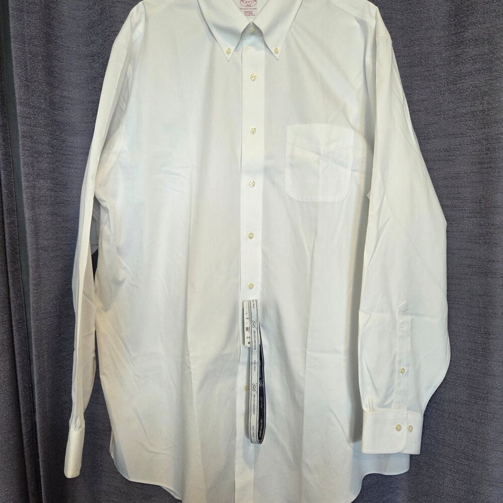 Brooks Brothers 346 White The Original Polo Shirt NWT sz 18 6/4